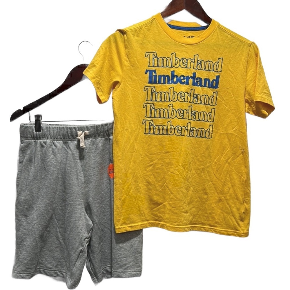 Boys SET size 14/16 GUC Timberland & The children’s place yellow & gray ..